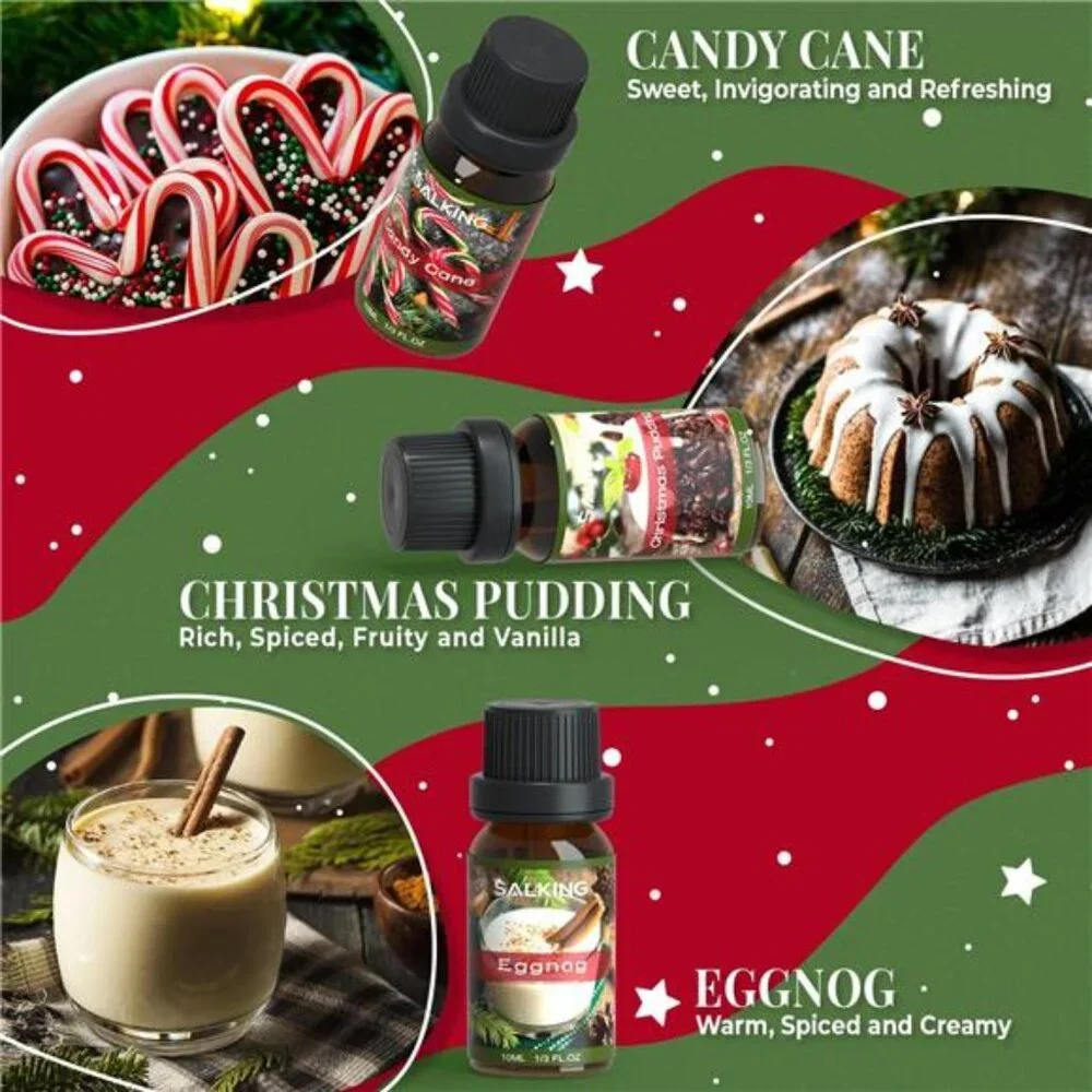 Christmas Fragrance‎ Oils Set - Essential Oils for Diffuser, Soap, Candle
